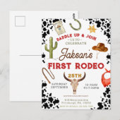 Carte Postale Garçons Mon Premier Rodéo Cow-Boy 1er Anniversaire (Devant / Derrière)