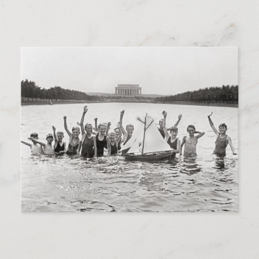 Carte Postale Garçons nageant, 1926 (Devant)