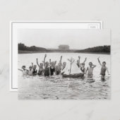 Carte Postale Garçons Natation, 1926 (Devant / Derrière)