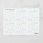 Carte Postale Garçons Roues Bleues Rétro Trottinettes Voitures C (Dos)