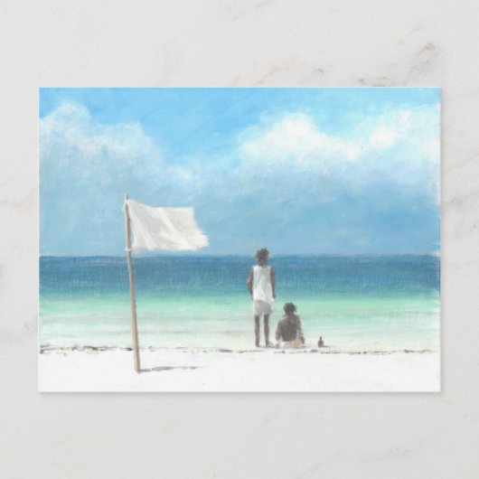 Carte Postale Garçons sur la plage Kenya (Devant)