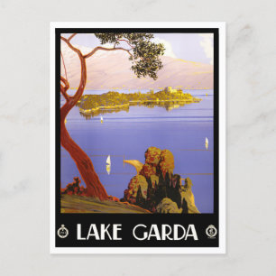 Carte Postale Garda Lake Italie voyage millésime