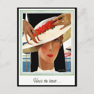 Carte Postale GARDE ART DÉCO vintage EN TOUCHE