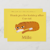 Carte Postale Garde de chat merci (Devant / Derrière)