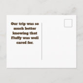 Carte Postale Garde de chat Remerciement Application de garde d' (Dos)