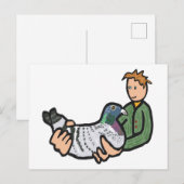 Carte Postale Garde de pigeon (Devant / Derrière)