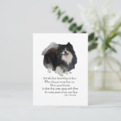 Carte Postale Garde de Pomeranian noir (Debout devant)