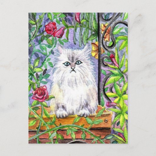 Carte Postale Garden Cat (Devant)