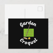 Carte Postale Garden Croquet Sport Croquet (Devant / Derrière)