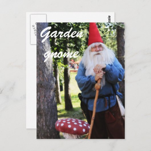 Carte Postale Garden Gnome (Devant / Derrière)