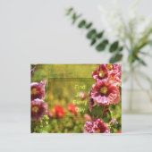 Carte Postale Garden Hollyhock Floral Joy (Debout devant)