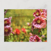 Carte Postale Garden Hollyhock Floral Joy (Devant)