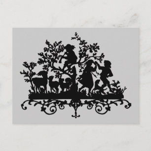 Carte Postale Garden Party Avec Enfants Danse