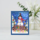 Carte Postale Garden Snowman (Debout devant)