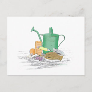 Carte Postale Garden Tools Garden Art
