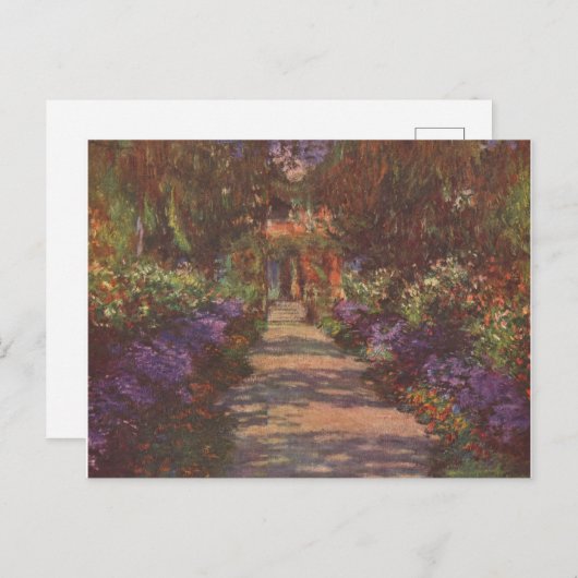 Carte Postale Garden Way - Claude Monet - c1902 (Devant / Derrière)