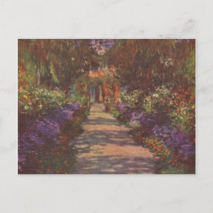 Carte Postale Garden Way - Claude Monet - c1902