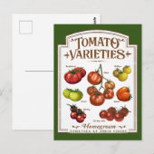 Carte Postale Gardener de tomates, jardinage de tomates végétale (Devant / Derrière)