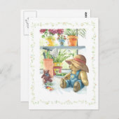 Carte Postale Gardener Teddy Bear (Devant / Derrière)