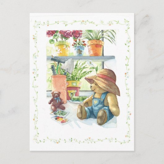 Carte Postale Gardener Teddy Bear (Devant)