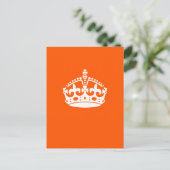 Carte Postale GARDER CALM CROWN sur Orange Personnaliser it (Debout devant)