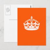 Carte Postale GARDER CALM CROWN sur Orange Personnaliser it (Devant / Derrière)