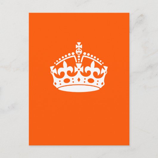 Carte Postale GARDER CALM CROWN sur Orange Personnaliser it (Devant)