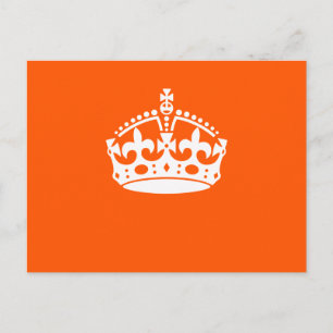 Carte Postale GARDER CALM CROWN sur Orange Personnaliser it