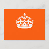Carte Postale GARDER CALM CROWN sur Orange Personnaliser it (Devant)