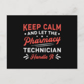 Carte Postale Garder Calm Technicien En Pharmacie Manipuler Il P (Devant)
