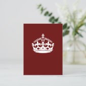 Carte Postale Garder calme Couronne Bourgogne rouge Accent (Debout devant)