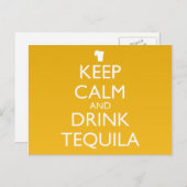 CARTE POSTALE GARDER CALME ET BOIRE TEQUILA (Devant / Derrière)