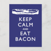 CARTE POSTALE GARDER CALME ET MANGER BACON (Devant)
