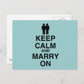 CARTE POSTALE GARDER CALME ET MARIER (GAY (Devant / Derrière)