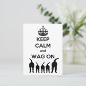 Carte Postale GARDER CALME et WAG ON (Debout devant)