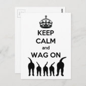 Carte Postale GARDER CALME et WAG ON (Devant / Derrière)