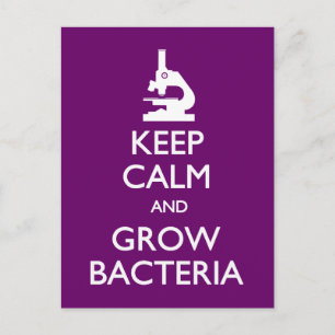 Carte postale Garder Calme Grow Bacteria