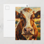 Carte Postale Garder contact | Thème vache  (Devant / Derrière)