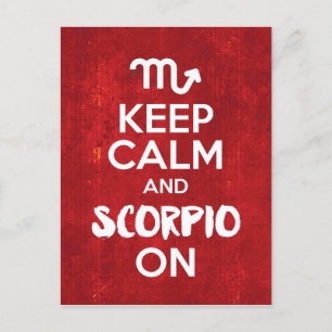 Carte Postale Garder Le Calme Scorpio Sur L'Astrologie Anniversa