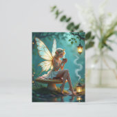 Carte Postale Garder le contact avec les fées et le café (Debout devant)