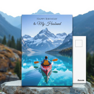 Carte Postale Garder le Contact Kayak dans les Montagnes