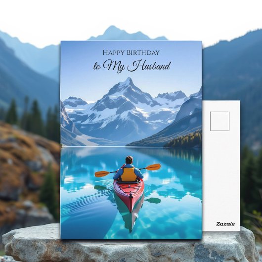 Carte Postale Garder le Contact |  Kayak dans les Montagnes
