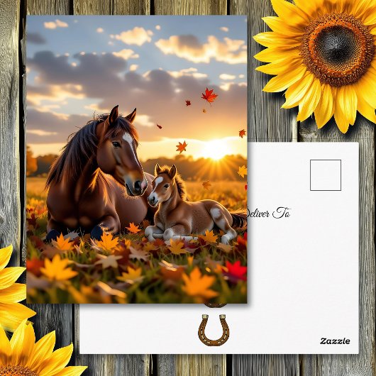 Carte Postale Garder le Contact | Thème Cheval