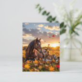 Carte Postale Garder le Contact | Thème Cheval (Debout devant)