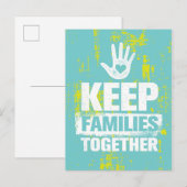 Carte Postale Garder les familles unies (Devant / Derrière)