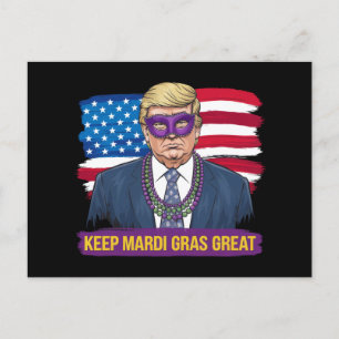 Carte Postale Garder Mardi Gras Grand Drôle Trump Mardi Gras 202