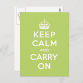 Carte Postale garder son calme et continuer Original (Devant / Derrière)
