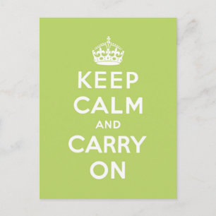 Carte Postale garder son calme et continuer Original