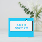 Carte Postale Garder sous 140 caractères (Debout devant)