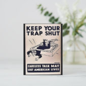 Carte Postale Garder ta fermeture de piège (Debout devant)